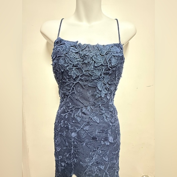 Source Unknown Midnight Blue Floral Maxi Dress - Picture 2 of 13